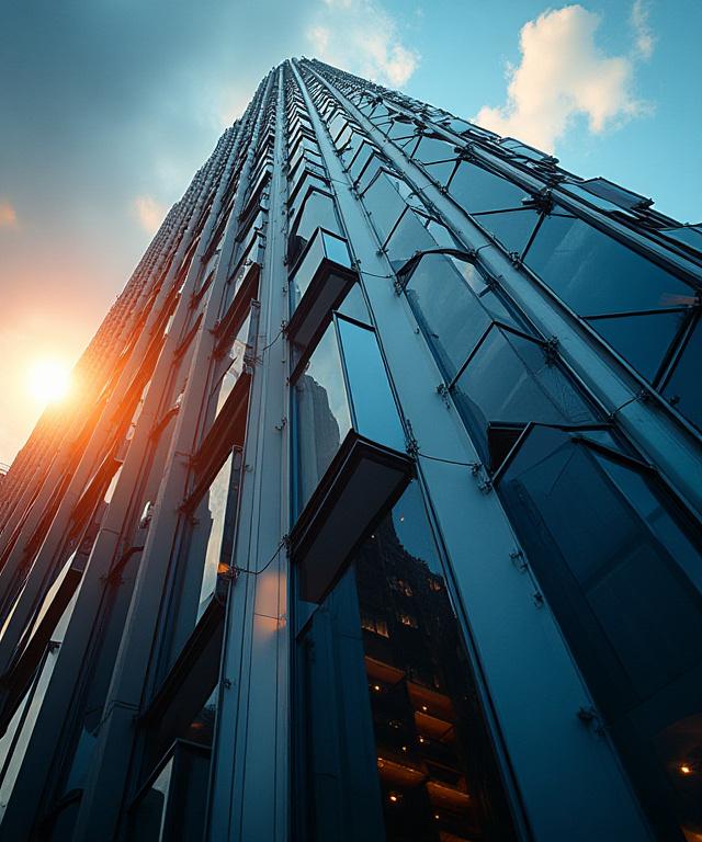 Modern architectural building detail